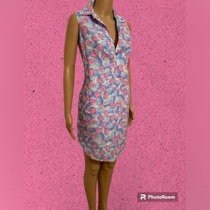 Vineyard vines pineapple print shirt dress size 0